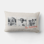 Moderne, einfache Multi-Foto-Wohngestaltung Lendenkissen (Rückseite)