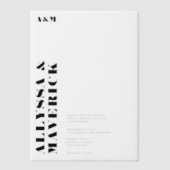 Moderne, einfache, mutige Schwarze Typografie Hoch Pergament Einladungen (Vorderseite)