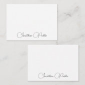 Moderne einfache Namen Template Typografie Script Mitteilungskarte (Vorne/Hinten)