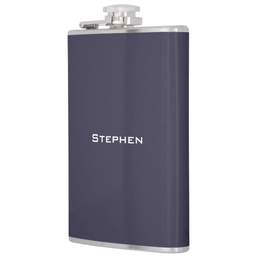 Moderne einfache Navy Blue Flask, 8oz. Flachmann (Links)