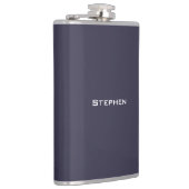 Moderne einfache Navy Blue Flask, 8oz. Flachmann (Rechts)