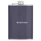 Moderne einfache Navy Blue Flask, 8oz. Flachmann (Vorderseite)