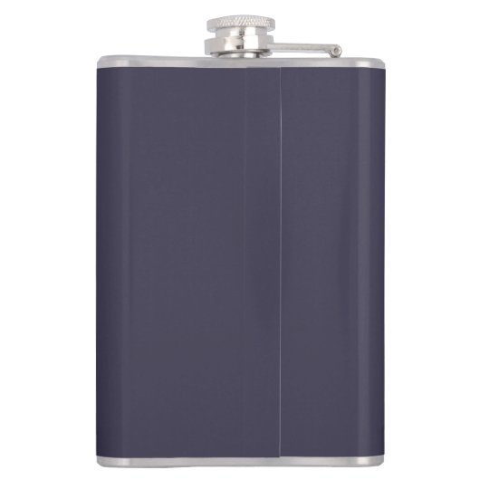 Moderne einfache Navy Blue Flask, 8oz. Flachmann (Rückseite)