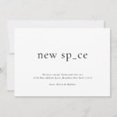 Moderne, einfache neue Räume Neue Raumfahrt Ankündigung (Vorderseite)