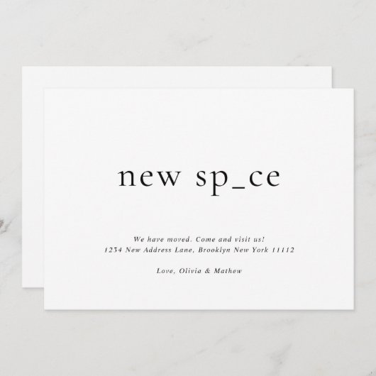 Moderne, einfache neue Räume Neue Raumfahrt Ankündigung (Vorne/Hinten)