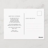 Moderne, einfache neue Räume Neue Raumfahrt Postkarte (Rückseite)