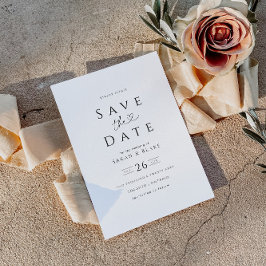 Moderne, einfache Nicht-Foto-Einladung Save the Da Einladung