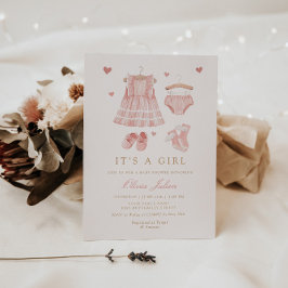 Moderne einfache Niedliche Boho Kleidung Girl Baby Einladung