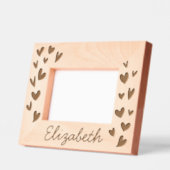 Moderne, einfache Niedliche Herzen tragen den Name Geätzte Rahmen (Links)