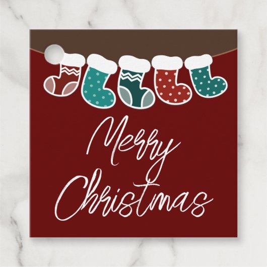 Moderne, einfache Niedliche Weihnachtsfeiertage St Geschenkanhänger (Vorderseite)