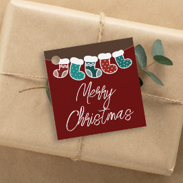 Moderne, einfache Niedliche Weihnachtsfeiertage St Geschenkanhänger