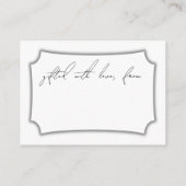 Moderne, einfache "No-Wrap-Dusche"-Geschenkmarke Begleitkarte (Rückseite)