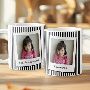Moderne einfache Oma 2 Foto-Kaffeetasse Kaffeetasse