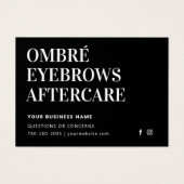 Moderne, einfache Ombre Pulver Brows Aftercare Rat (Vorderseite)