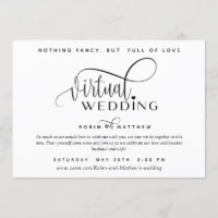 Moderne einfache Online-Virtuelle Hochzeit