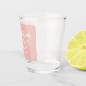 Moderne, einfache Orange Einzigartige Hochzeit Schnapsglas (Rechts)