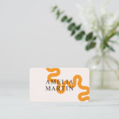 moderne einfache orange Touch Visitenkarte (Stehend Vorderseite)