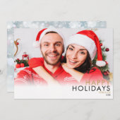 Moderne Einfache Paare Foto Weihnachten (Vorne/Hinten)