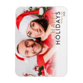 Moderne Einfache Paare Foto Weihnachtsfeiertag Magnet (Vertikal)