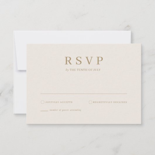 Moderne einfache Palm-Blätter RSVP-Karte RSVP Karte (Vorderseite)