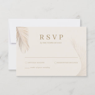 Moderne einfache Palm-Blätter RSVP-Karte RSVP Karte