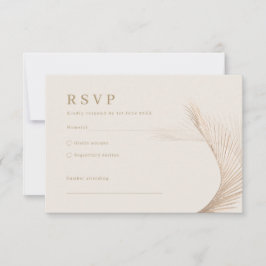 Moderne, einfache Palm-Blätter UAWG Reply Card RSVP Karte