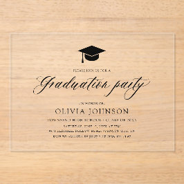 Moderne Einfache Partei für den Minimalistischen F Acryleinladungen