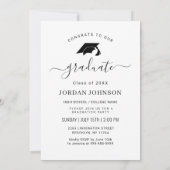 Moderne Einfache Partei für den Minimalistischen F Einladung (Rückseite)