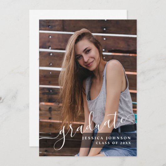 Moderne Einfache Partei für den Minimalistischen F Einladung (Vorne/Hinten)