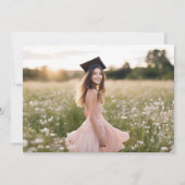 Moderne Einfache Partei für den Minimalistischen F Einladung (Rückseite)