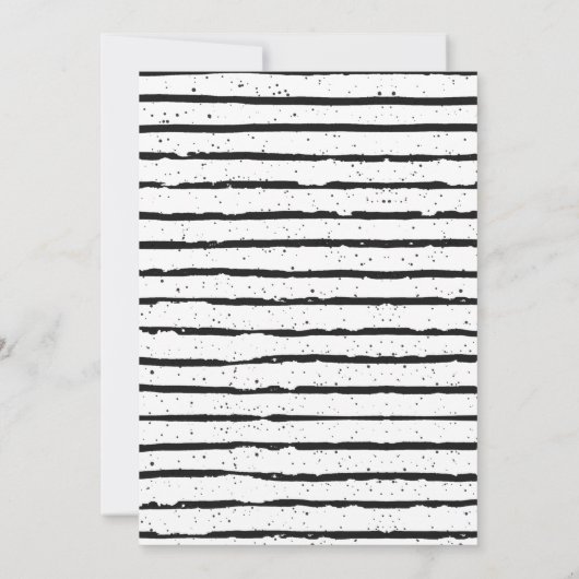 Moderne, einfache Party-Einladung (Rückseite)