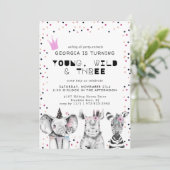 Moderne, einfache Party-Einladung (Stehend Vorderseite)