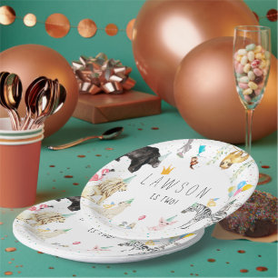 Moderne, einfache Party- und Aquarellplatte Pappteller