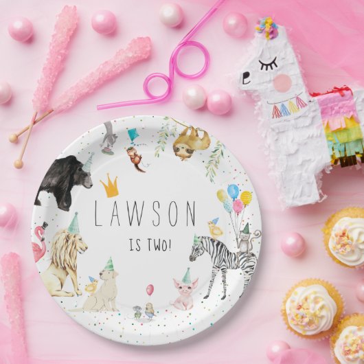 Moderne, einfache Party- und Aquarellplatte Pappteller (Party)