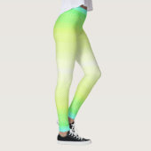 Moderne einfache Pastell Grün farbenfroh strahlend Leggings (Rechts)