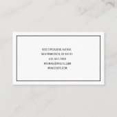 Moderne, einfache, pastellfarbene, rosa und schwar visitenkarte (Rückseite)