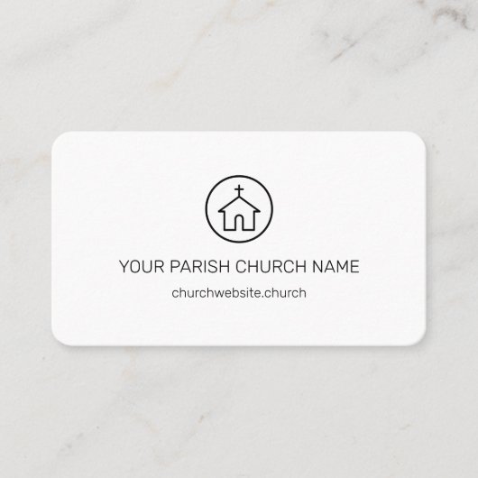 Moderne einfache Pastor Religiöse Kirche Visitenkarte (Vorderseite)