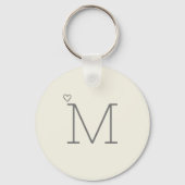 Moderne, einfache Personalisierte Anfänge Schlüsselanhänger (Vorderseite)