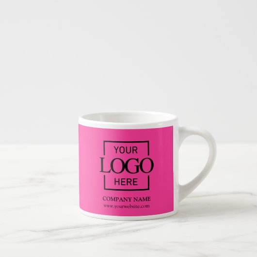 Moderne einfache personalisierte Firmenmarkenlogo Espressotasse (Rechts)