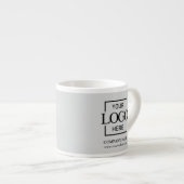 Moderne einfache personalisierte Firmenmarkenlogo Espressotasse (Vorderseite Rechts)