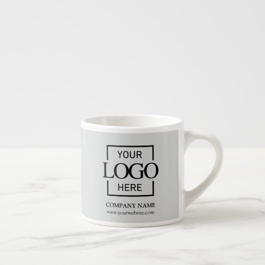 Moderne einfache personalisierte Firmenmarkenlogo Espressotasse (Rechts)