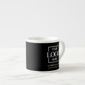 Moderne einfache personalisierte Firmenmarkenlogo Espressotasse (Vorderseite Rechts)