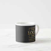 Moderne einfache personalisierte Firmenmarkenlogo Espressotasse (Vorderseite Rechts)