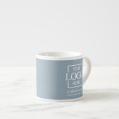 Moderne einfache personalisierte Firmenmarkenlogo Espressotasse (Vorderseite Rechts)