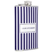 Moderne, einfache Personalisierte Marine mit verti Flachmann (Rechts)