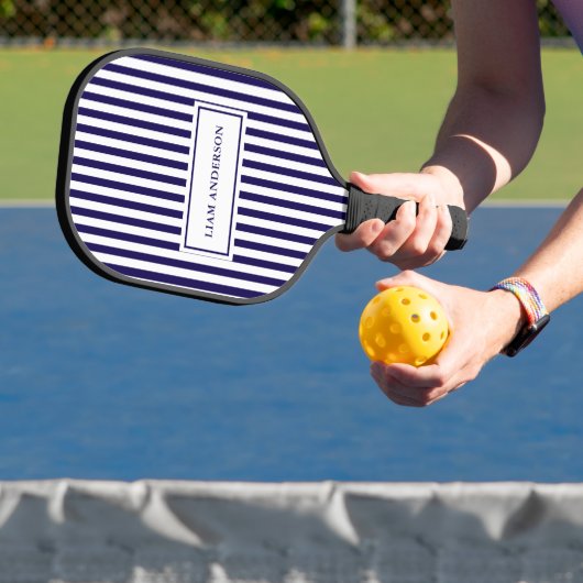 Moderne, einfache Personalisierte Marine mit verti Pickleball Schläger (InSitu)