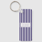 Moderne, einfache Personalisierte Marine mit verti Schlüsselanhänger (Vorderseite)