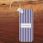 Moderne, einfache Personalisierte Marine mit verti Schlüsselanhänger (Vorderseite)