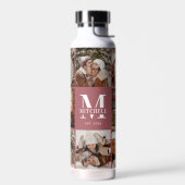 Moderne, einfache Personalisierte Monogramm-FotoCo Trinkflasche (Links)