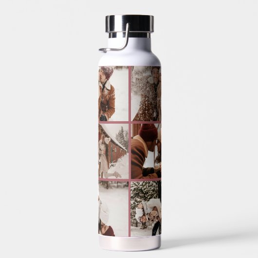 Moderne, einfache Personalisierte Monogramm-FotoCo Trinkflasche (Rechts)